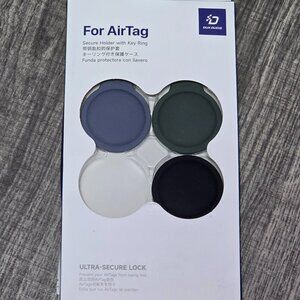 THREE Pack Airtag Holder, Silicone Keychain, WaterProof for Pet Collar Bag Keys